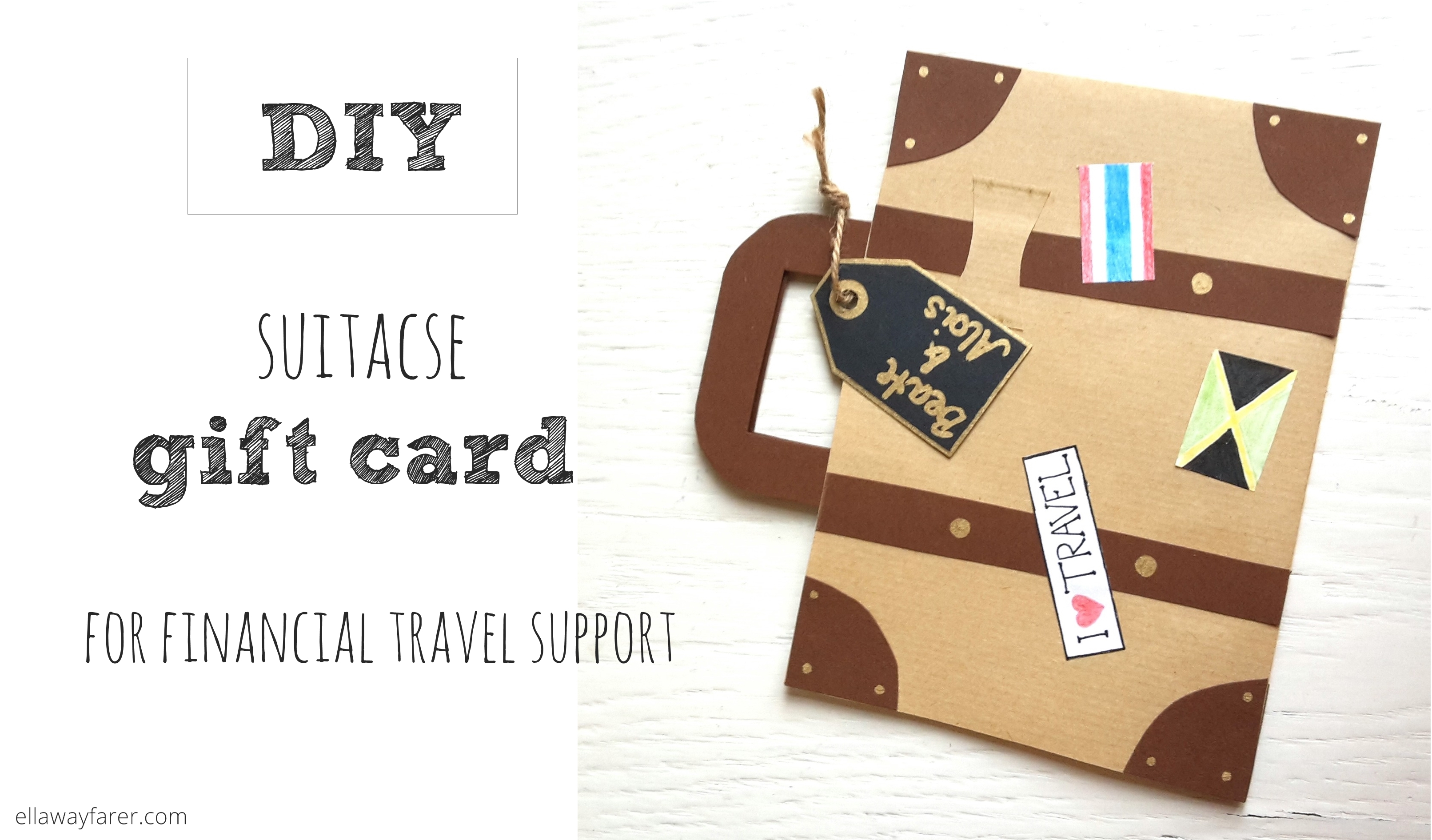 DIY | Suitcase Gift Card travel gift Geldgeschenk Geld Verschenken Reise Koffer