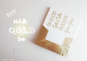 DIY | Metallic Gold Book Wrap | ellawayfarer.com