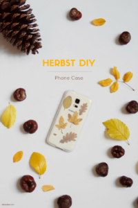Herbst DIY | Phone Case mit bunten Blättern