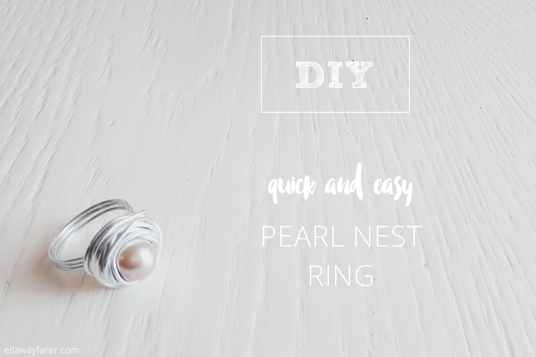 DIY | Easy Pearl Nest Ring | ellawayfarer.com