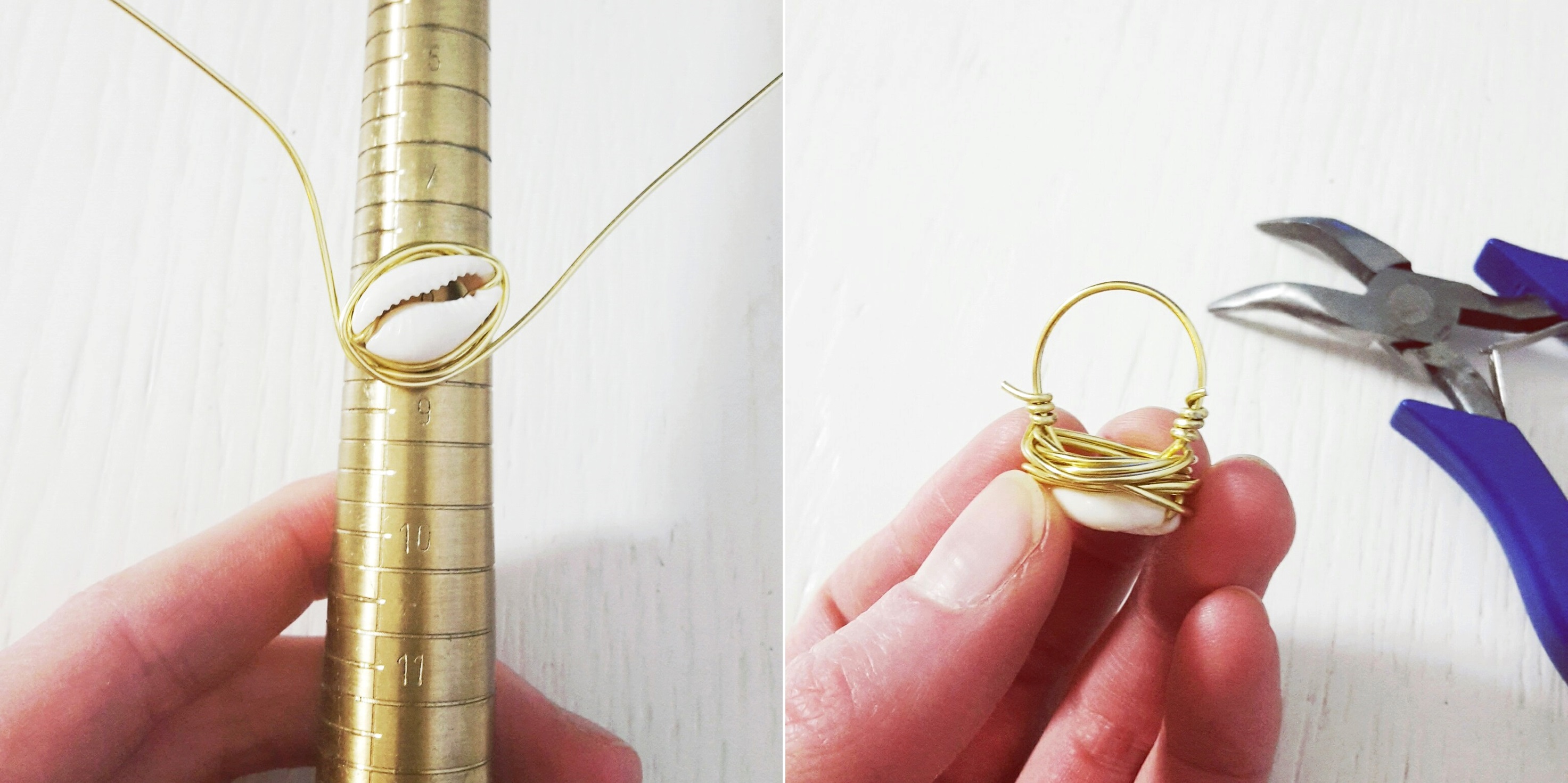 Kauri Ring mit Muschel ganz leicht selbermachen | DIY