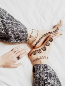 Henna Tattoo am Fuß